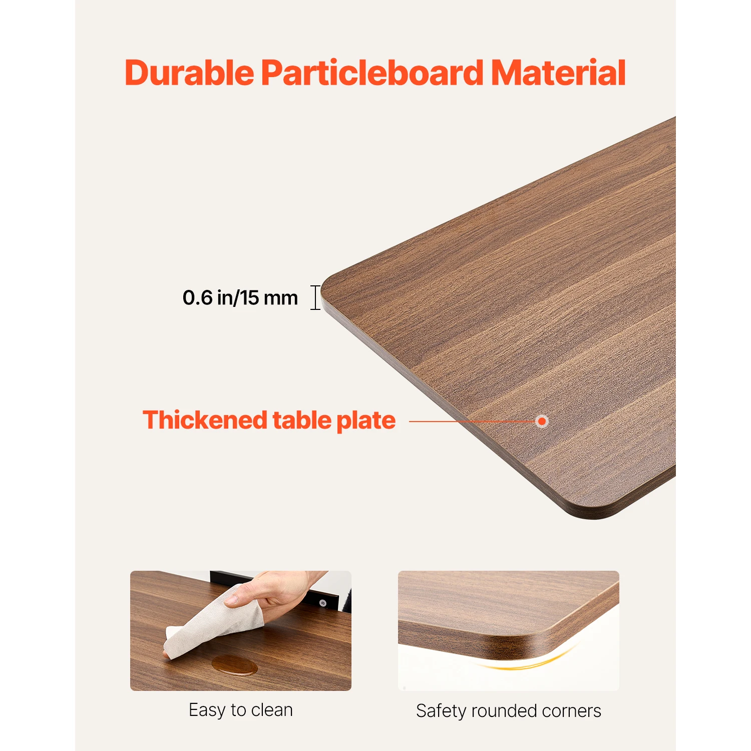 SucceBuy Overbed Table Mobile Bed Side Table with Swivel Casters Height & Angle Adjustable Laptop Desk for Home Office Study - Image 5