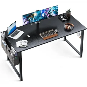 Computer Desk Large Office Desk, 55 Inch Gaming Desk with Storage, Modern PC Desk Work Table with Headphone Hook for Home Offic